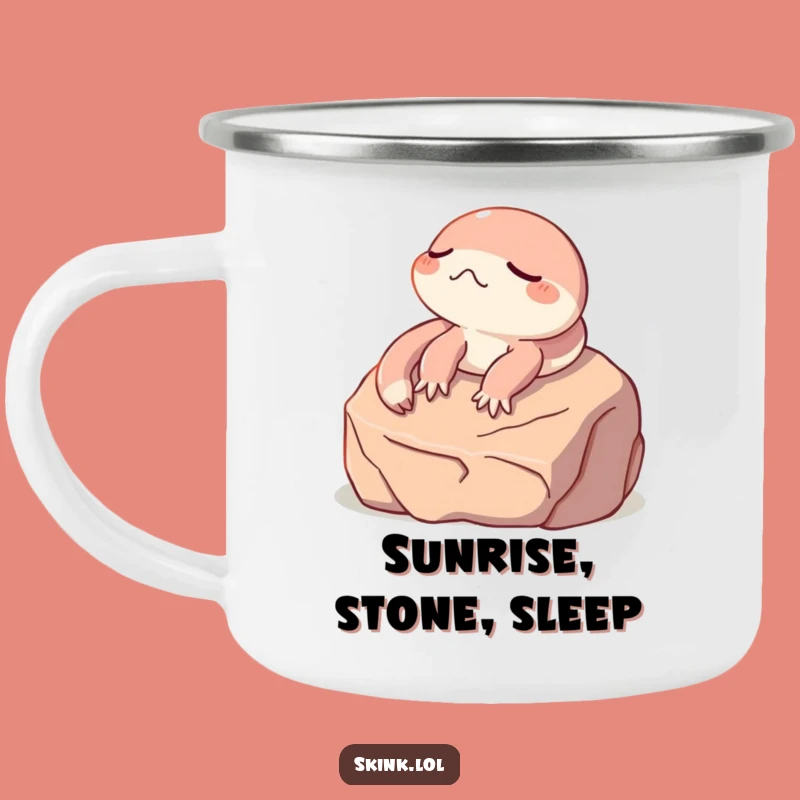 Funny Skink Campfire Mug: Sip Tranquility with This Hilarious Sunbather!