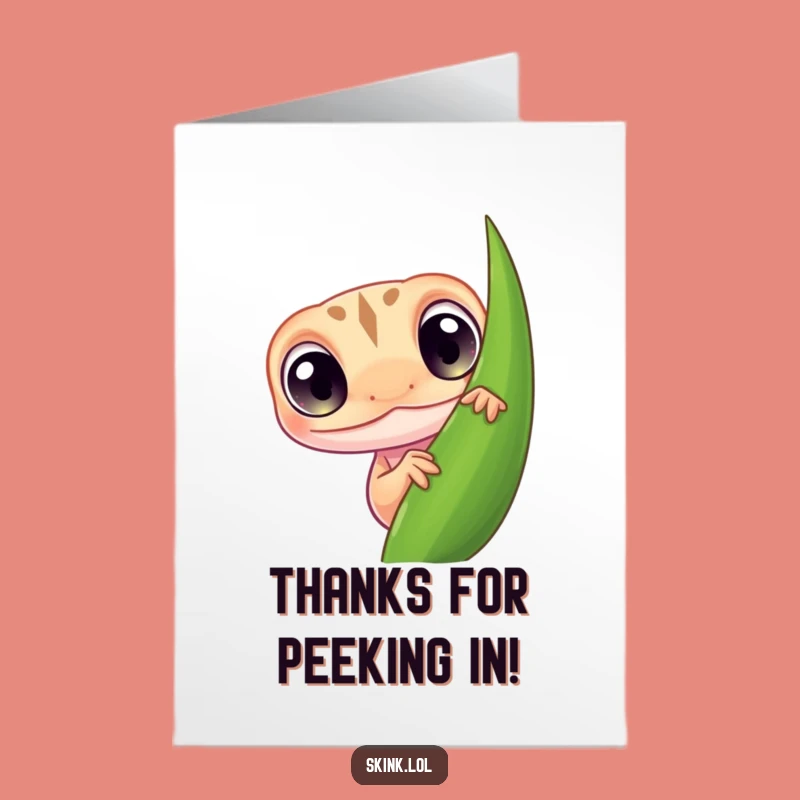 Free Printable Skink Thank You Card: Curious Eyes Art, Downloadable Appreciation