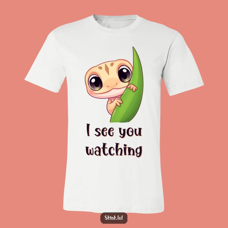 Funny Skink Peeking Tee: Show Your Curious Side with This Hilarious Shirt!
